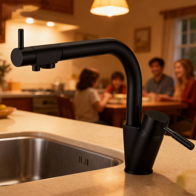 Brass Kitchen Faucet with Dual-Function Sprayer and Zinc Alloy Handle for Global Supply Chain
