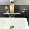 Brushed Gold Wall - Mounted Bathtub Faucet with Concealed Sprayer Function