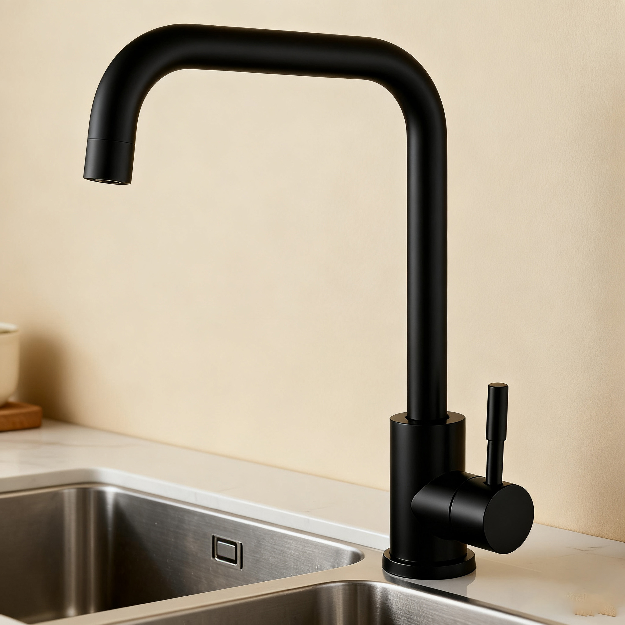 Stainless Steel Kitchen Faucet with High-Arc Spout and Optional Sprayer Function supporting OEM/ODM