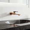 1401035 Rose Gold-Plated Brass Wall-Mounted Basin Faucet Minimalist Single-Handle Wall Mixer