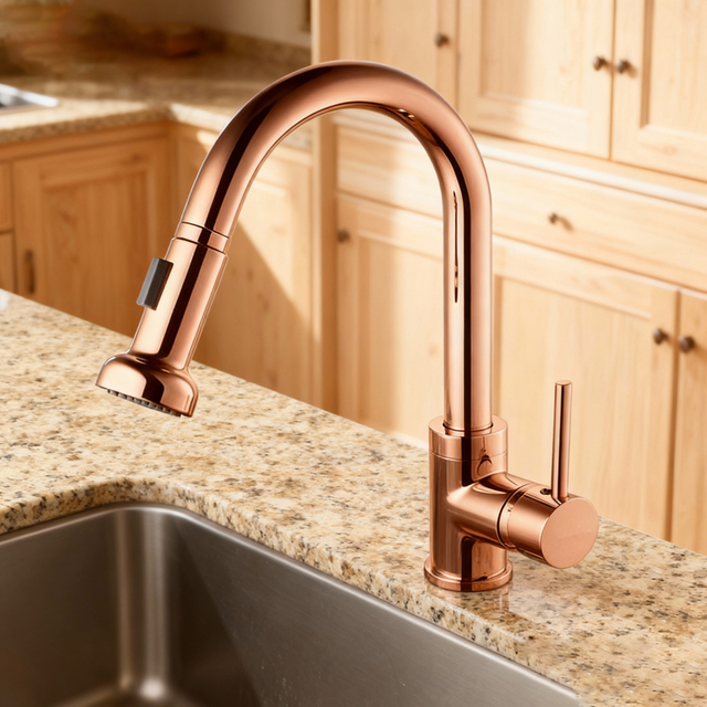 Pull-Down Kitchen Faucet: Modern Chrome Sprayer for Efficient Sink or hotel Use