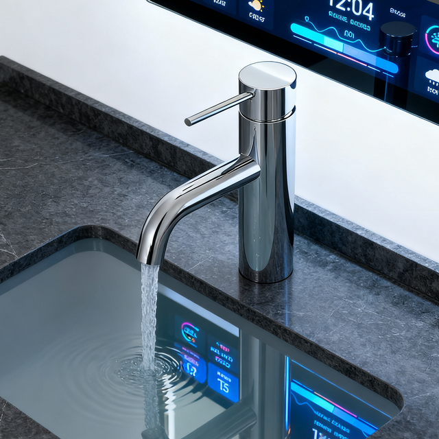 Modern Round Body Stainless Steel Basin Mixer Faucet DF-S4901 – Brushed or Polished 304 Stainless Steel Bathroom Tap with Curved Spout and Single Lever Handle Eco-Friendly Vessel Sink Mixer OEM Manu