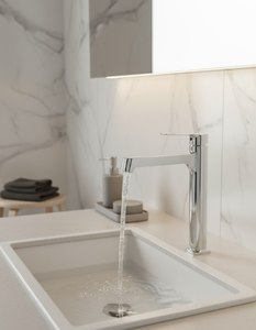 Oil Rubbed Bronze Wall Mounted Single Handle Bathroom Sink Faucet with Wide Spread Spout Aerated Flow and Rust-Resistant Finish for Modern Vessel and Undermount Sink Designs