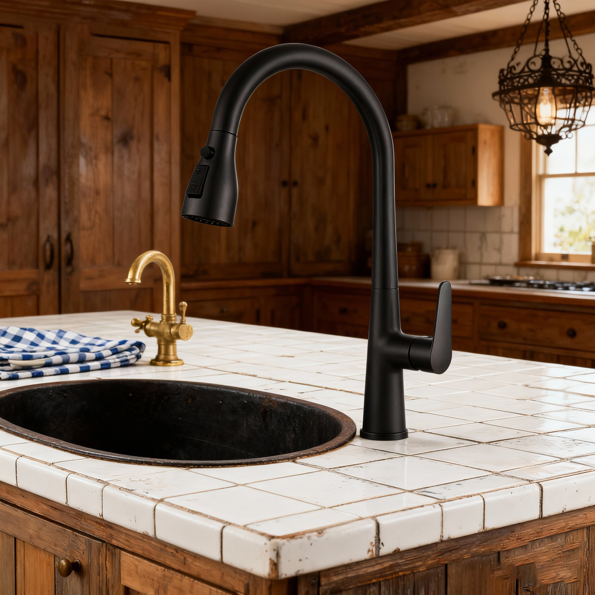 Chrome Pull Out Kitchen Mixer Faucet with Dual Spray Modes and Anti-Leak Ceramic Cartridge from China manufacturer 