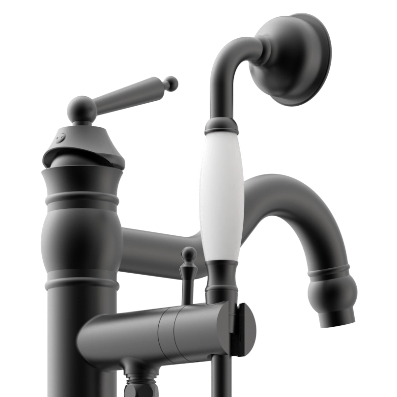 High-Flow Brass Floor-Mounted Bathtub Faucet - Stylish & Durable Solution for Modern Bathrooms