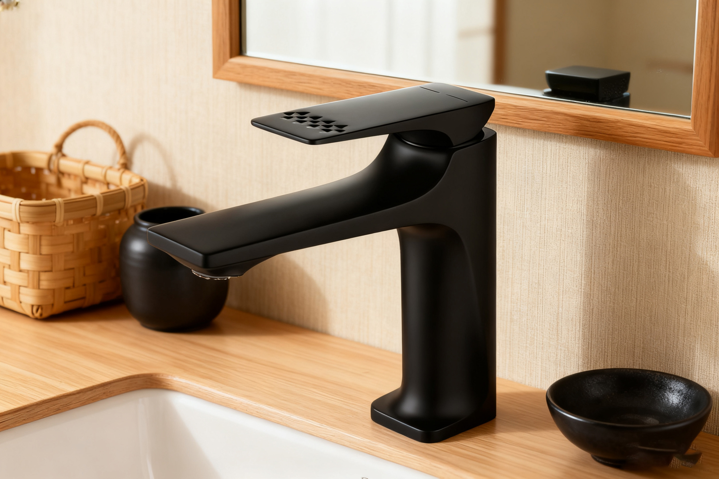 High Quality Brass Basin Mixer in Modern Bathroom Faucet with Hot and Cold Water Function from China manufacturer