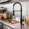 Commercial Style Pull-Down Kitchen Faucet with Dual-Function Sprayer by SUS304 Stainless Steel 