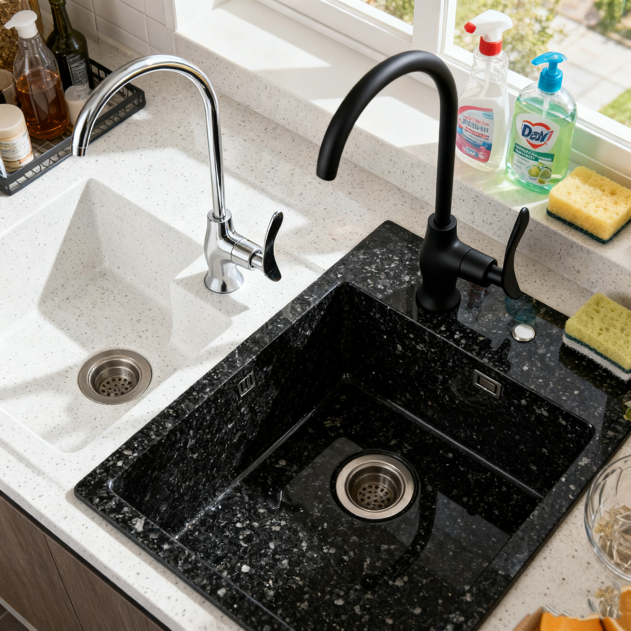 Kitchen Faucet with Elegant Single Handle Stainless Steel Drinking Tap