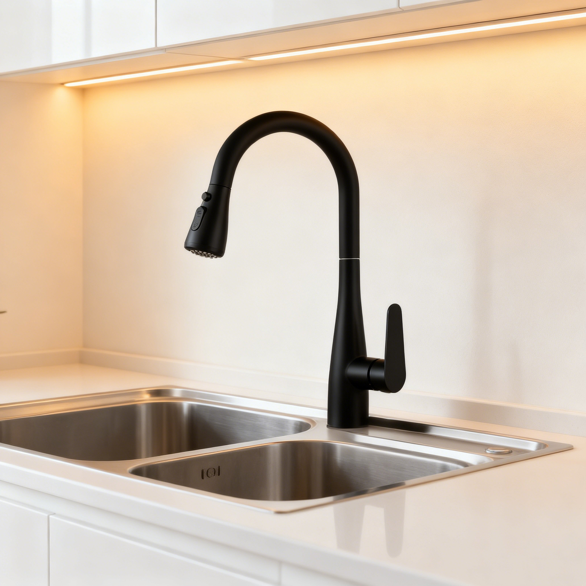 Modern Commercial Kitchen Faucet with Flexible Hose and 360° Rotation by OEM Factory Supplier China