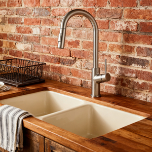 Commercial Pull-Out Kitchen Faucet with Durable Stainless Steel Sprayer for Restaurants & Hotels