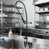Commercial Pre-Rinse Kitchen Faucet with Dual Function Sprayer and Spout for Global Supply
