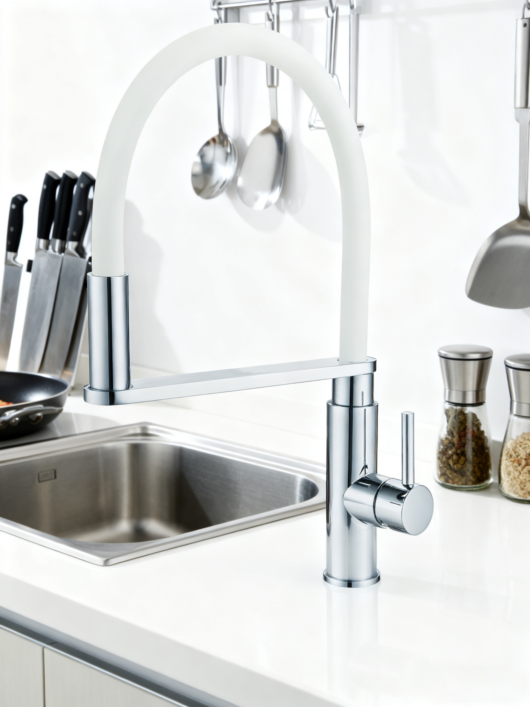 Kitchen Faucet for Single Handle Sink Tap for Modern Homes and Commercial Spaces