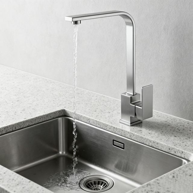 Modern Square Design with High-Rise Spout and Durable SS Body & Handle for Residential & Commercial Projects