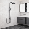 Round 304 Stainless Steel Single Cold Shower Set | Matte Black & Brushed Finishes | Landonbath