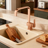 Durable Kitchen Faucet with DR Brass Body and Zinc Handle in Modern Design