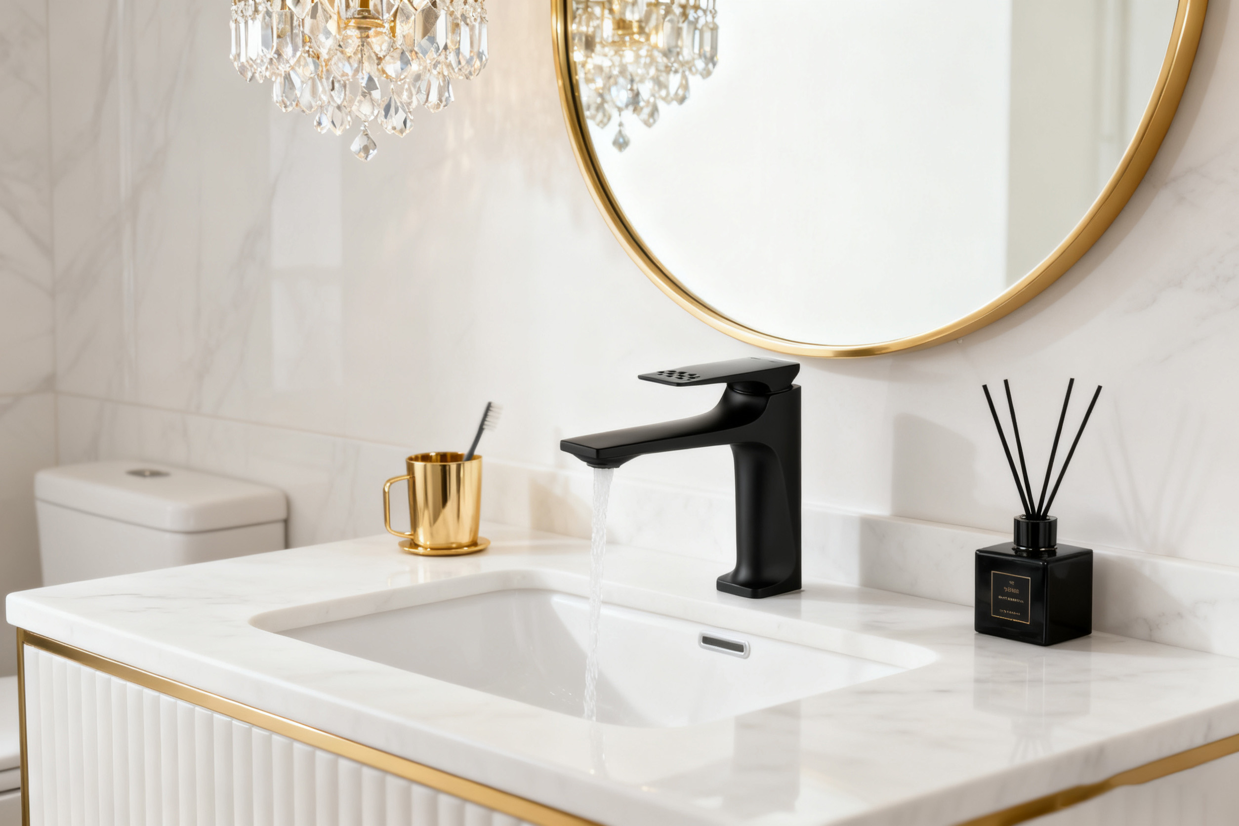 High Quality Brass Basin Mixer in Modern Bathroom Faucet with Hot and Cold Water Function from China manufacturer