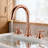 DF-05035-3 Three-Hole Brass Basin Faucet (Rose Gold Finish)Premium 3-Piece Basin Mixer Contemporary Luxury Global Project-Ready Model