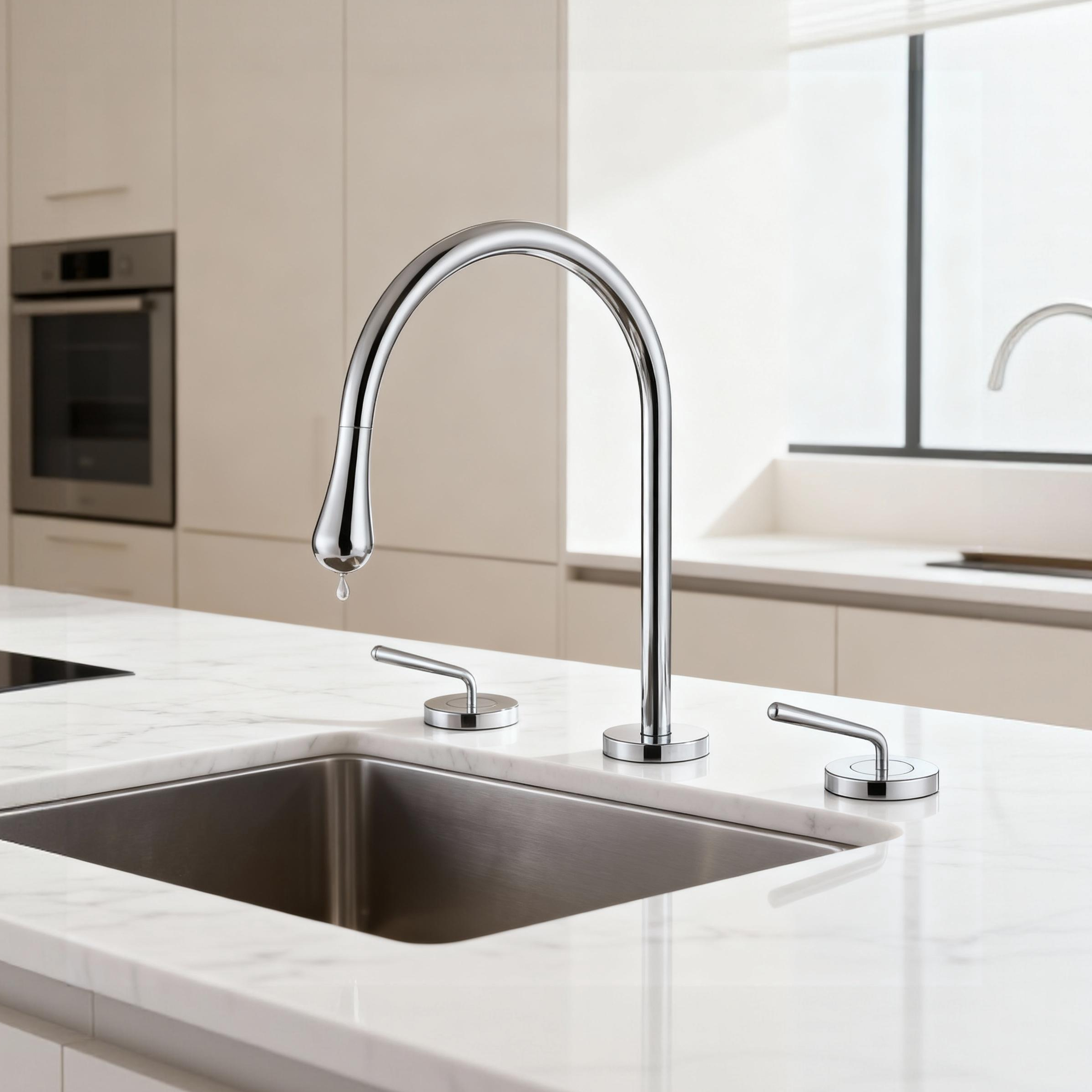 Luxury 3-Hole Brass Basin Faucet 1401009 Dual Handle Deck-Mounted Lavatory Mixer Tap – Polished Chrome Finish G1/2” × 800 mm Inlet Hoses