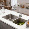 Premium High-Arc Pull-Down Kitchen Faucet with Sprayer and durable Chrome Finish for Modern Homes and Commercial Spaces