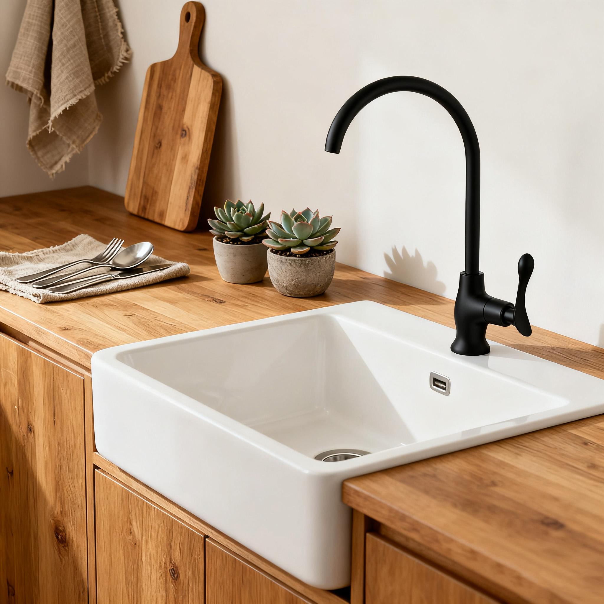 Kitchen Faucet with Elegant Single Handle Stainless Steel Drinking Tap