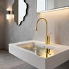 1401006 Brass Basin Mixer Tap Single Handle Deck Mounted Basin Faucet Gold Finish Bathroom Tap