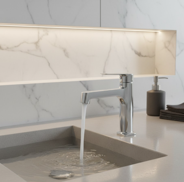 Polished Chrome Single Handle Tall Vessel Sink Bathroom Faucet with Lever Handle Aerated Spout and Corrosion-Resistant Finish for Modern Basin and Vanity Installations