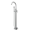 High-Flow Floor-Standing Bathtub Faucet with Water-Saving Shower Feature