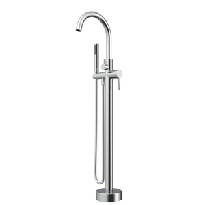 High-Flow Floor-Standing Bathtub Faucet with Water-Saving Shower Feature