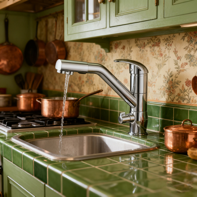 Modern Commercial Kitchen Faucet with Dual Spray Mixer Tap by Global Supply