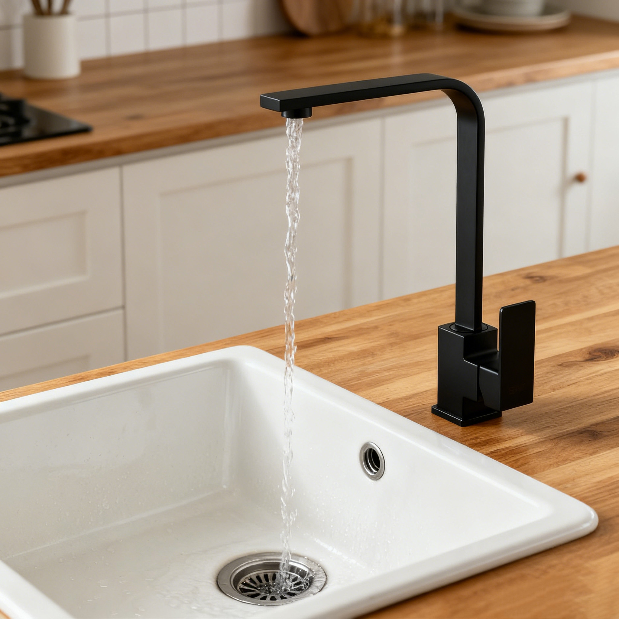 Modern Square Design with High-Rise Spout and Durable SS Body & Handle for Residential & Commercial Projects