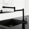 Modern Stainless Steel Pull-Out Kitchen Faucet with Single Handle for Commercial or Residential Use for Easy Cleaning