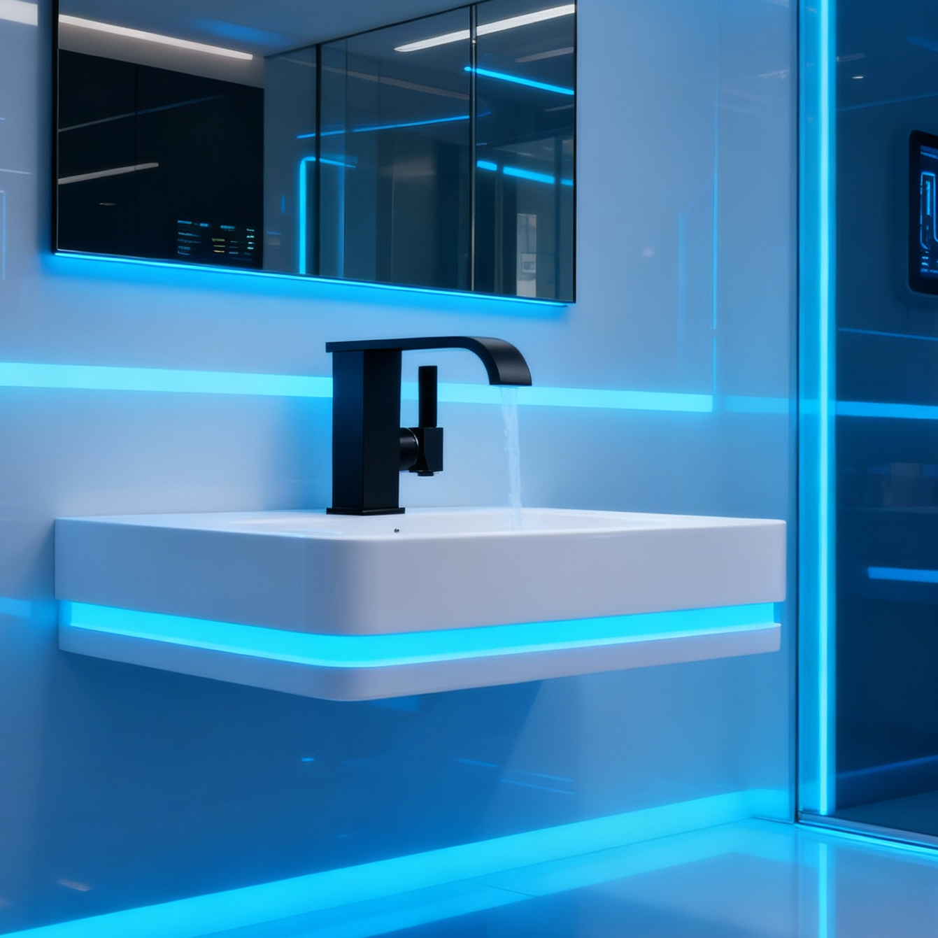 DF-02015B DR Brass Basin Faucet – Square Design Single Handle Bathroom Mixer Tap