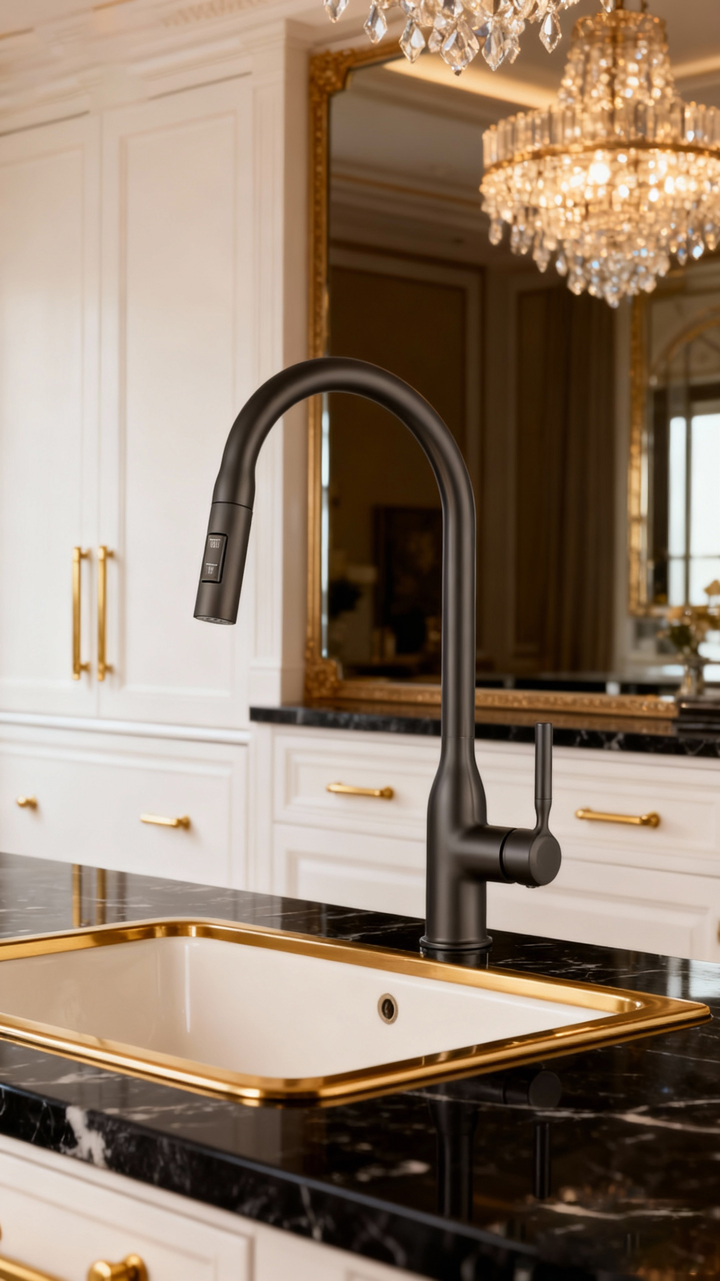 Modern Pull-Down Kitchen Faucet with Single Handle Chrome Zinc Alloy Tap and Dual-Function Sprayer for Commercial Kitchens