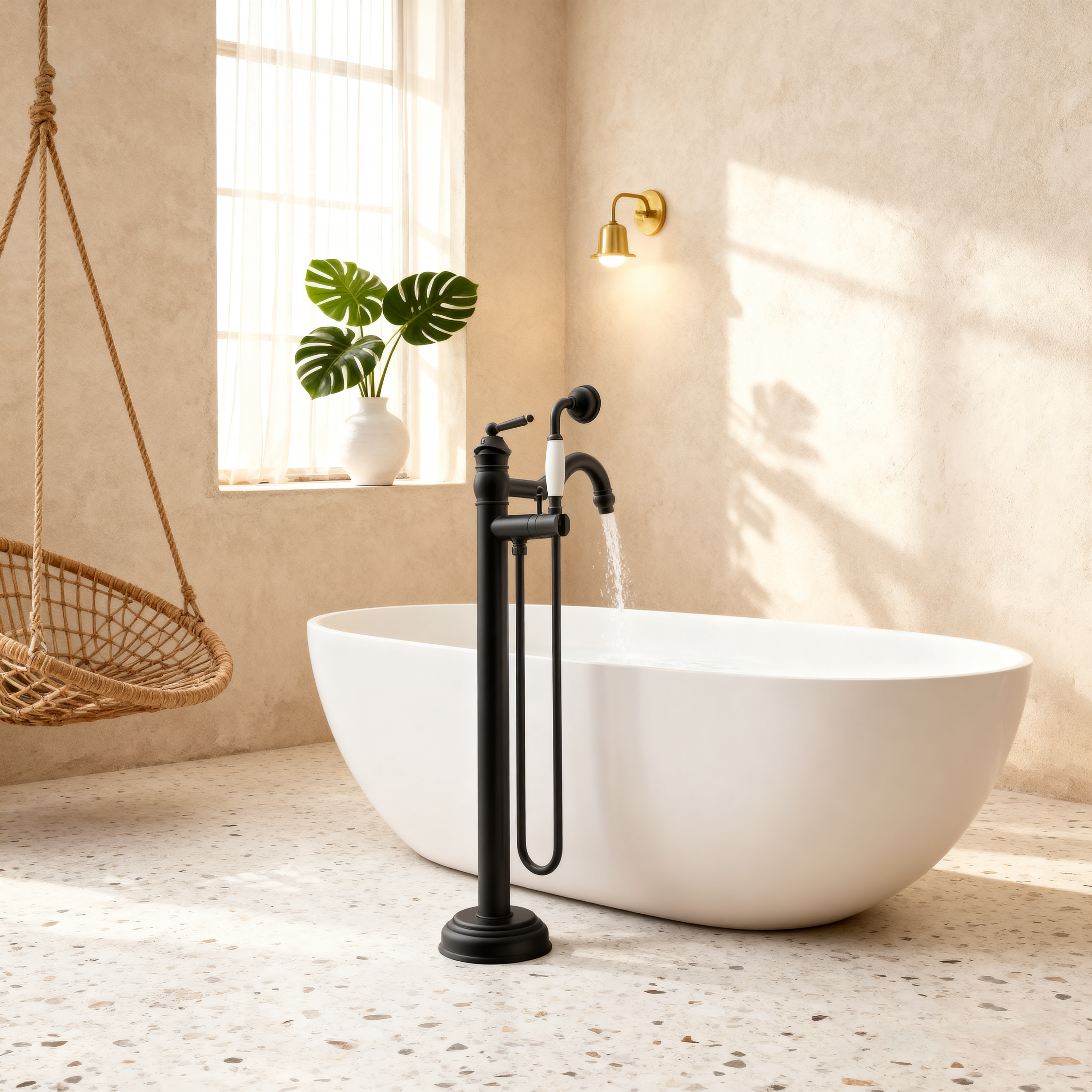 Hand shower bathtub faucet