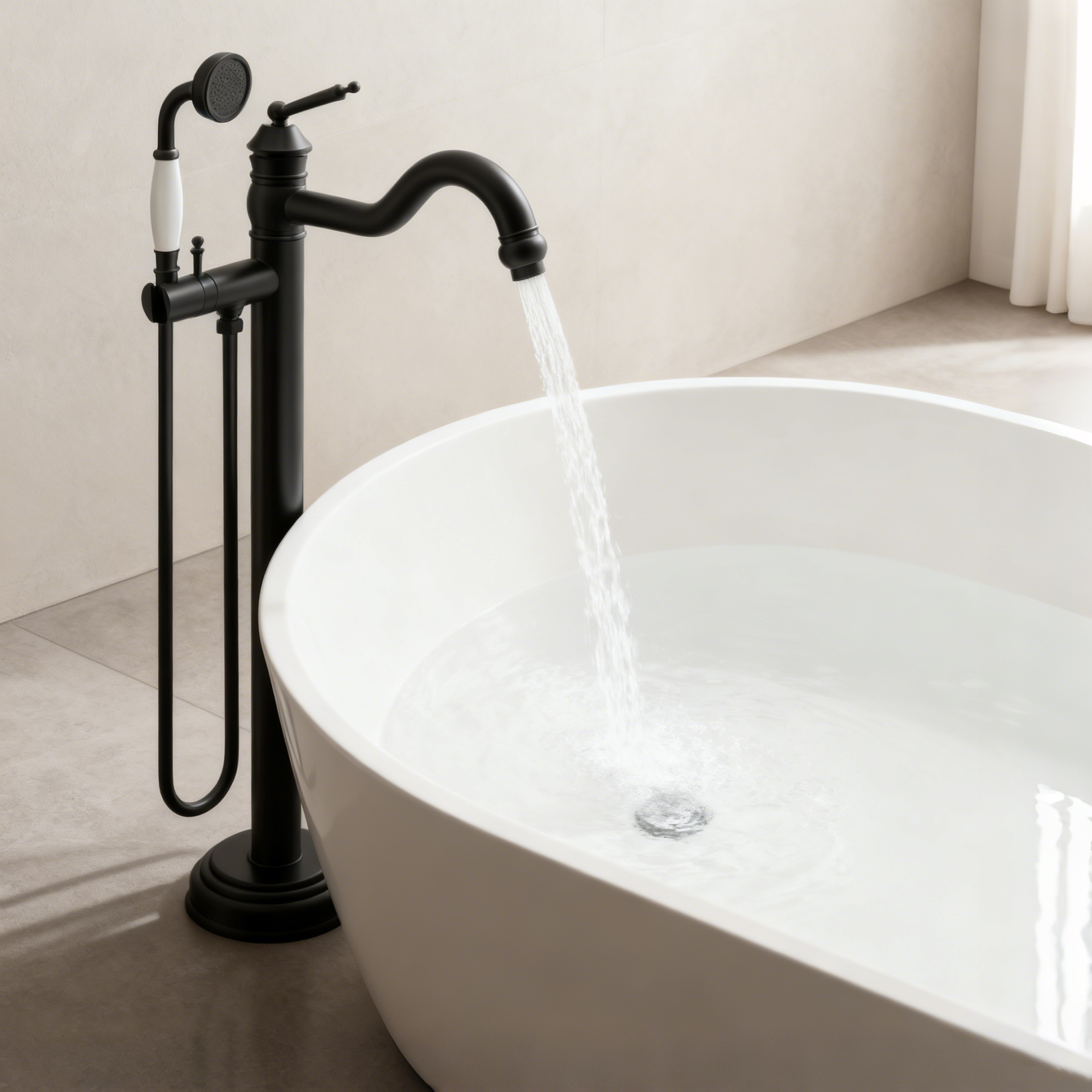 Classic freestanding bathtub faucet