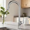 Chrome High Arc Single Handle Kitchen Mixer Tap with Flexible Sprayer for Home and Commercial Sinks