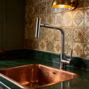 Modern Pull-Out Kitchen Faucet with Durable Chrome Sprayer for Efficient Home and Commercial Use