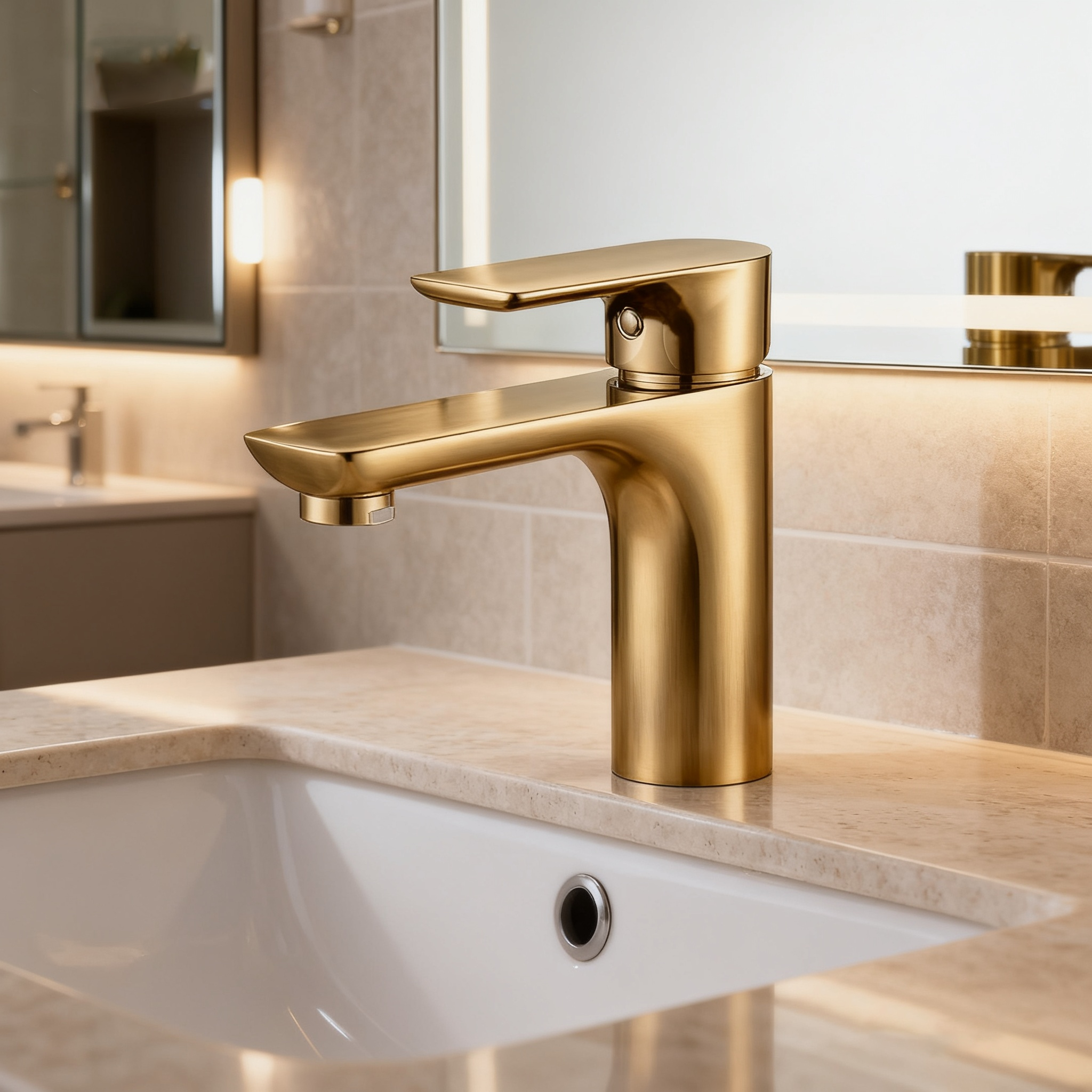 DF-11010 Single-Hole Basin Faucet Mixer | Solid Brass, OEM Project Ready