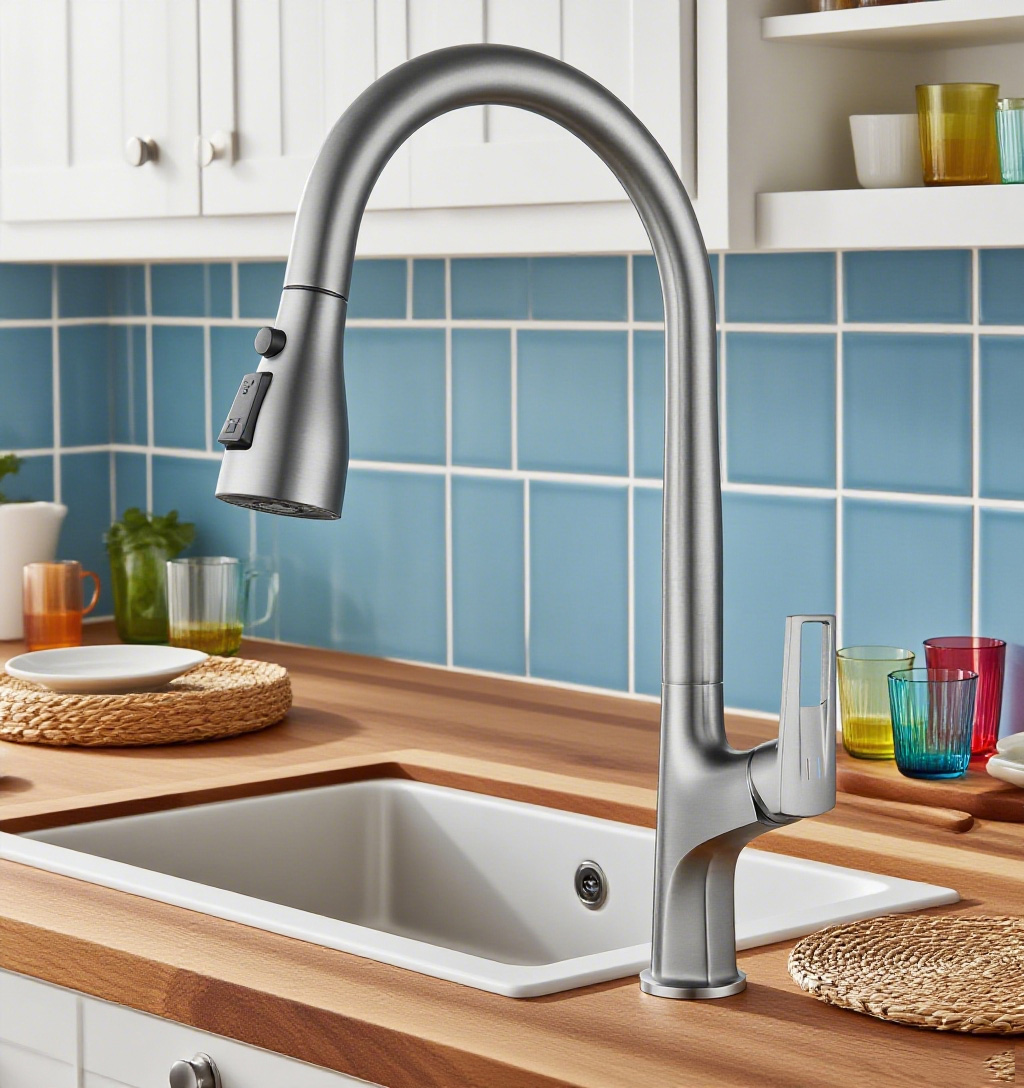 Commercial Style Pull Out Kitchen Mixer Tap with Sprayer for Cleaning and Washing Dishes
