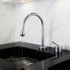 Modern Brass Basin Faucet 1401013 Single Handle Deck-Mounted Bathroom Mixer Tap with Sprayer Function – Polished Chrome Finish G1/2” Inlet