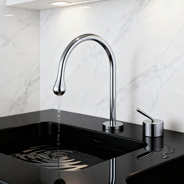 Modern Brass Basin Faucet 1401013 Single Handle Deck-Mounted Bathroom Mixer Tap with Sprayer Function – Polished Chrome Finish G1/2” Inlet