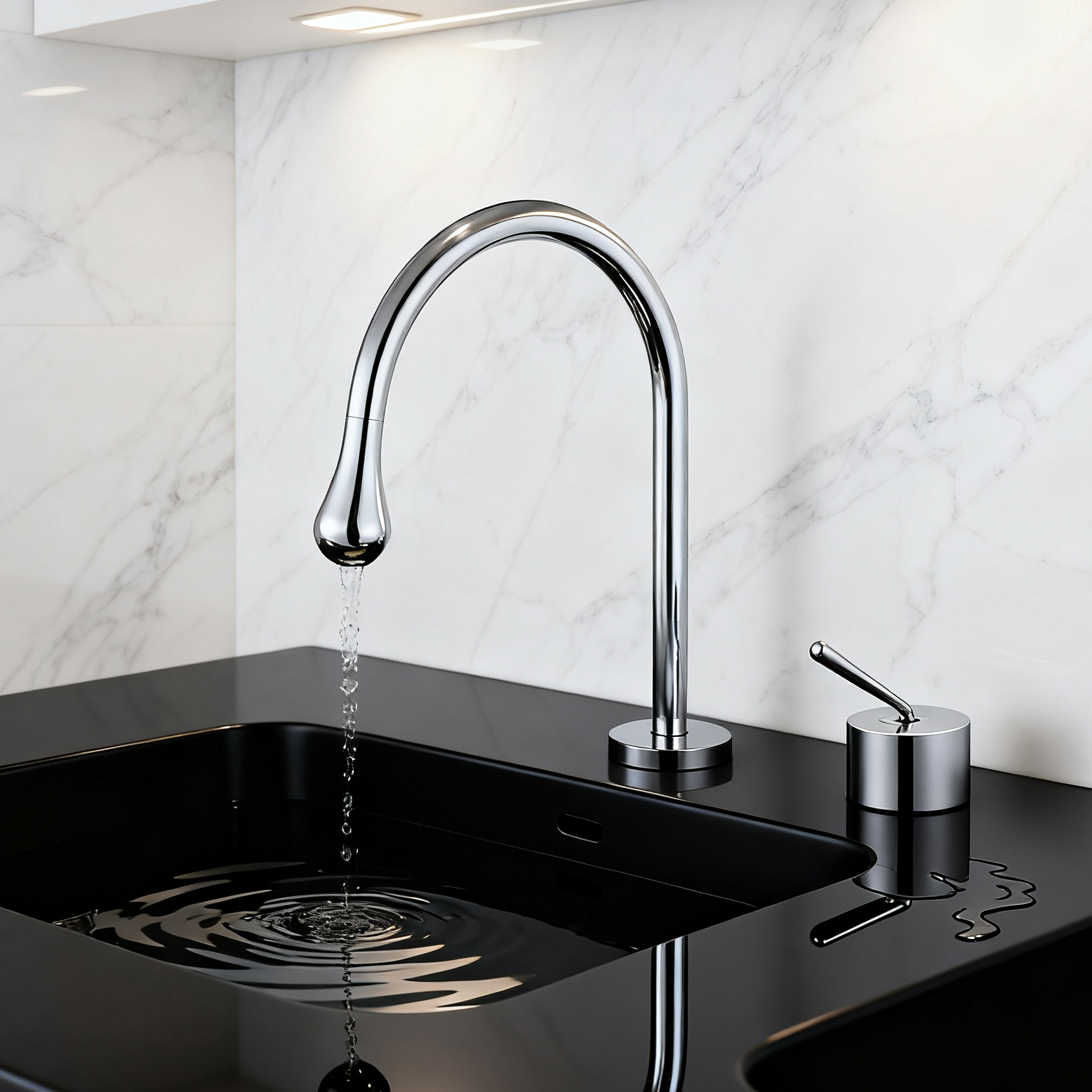 Modern Brass Basin Faucet 1401013 Single Handle Deck-Mounted Bathroom Mixer Tap with Sprayer Function – Polished Chrome Finish G1/2” Inlet