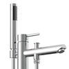 Polished Chrome on Top Open Floor Mounted Bathtub Faucet