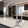 Modern Chrome Kitchen Faucet with High Arc Swive and Brass Body and Ceramic Cartridge by Global Supply