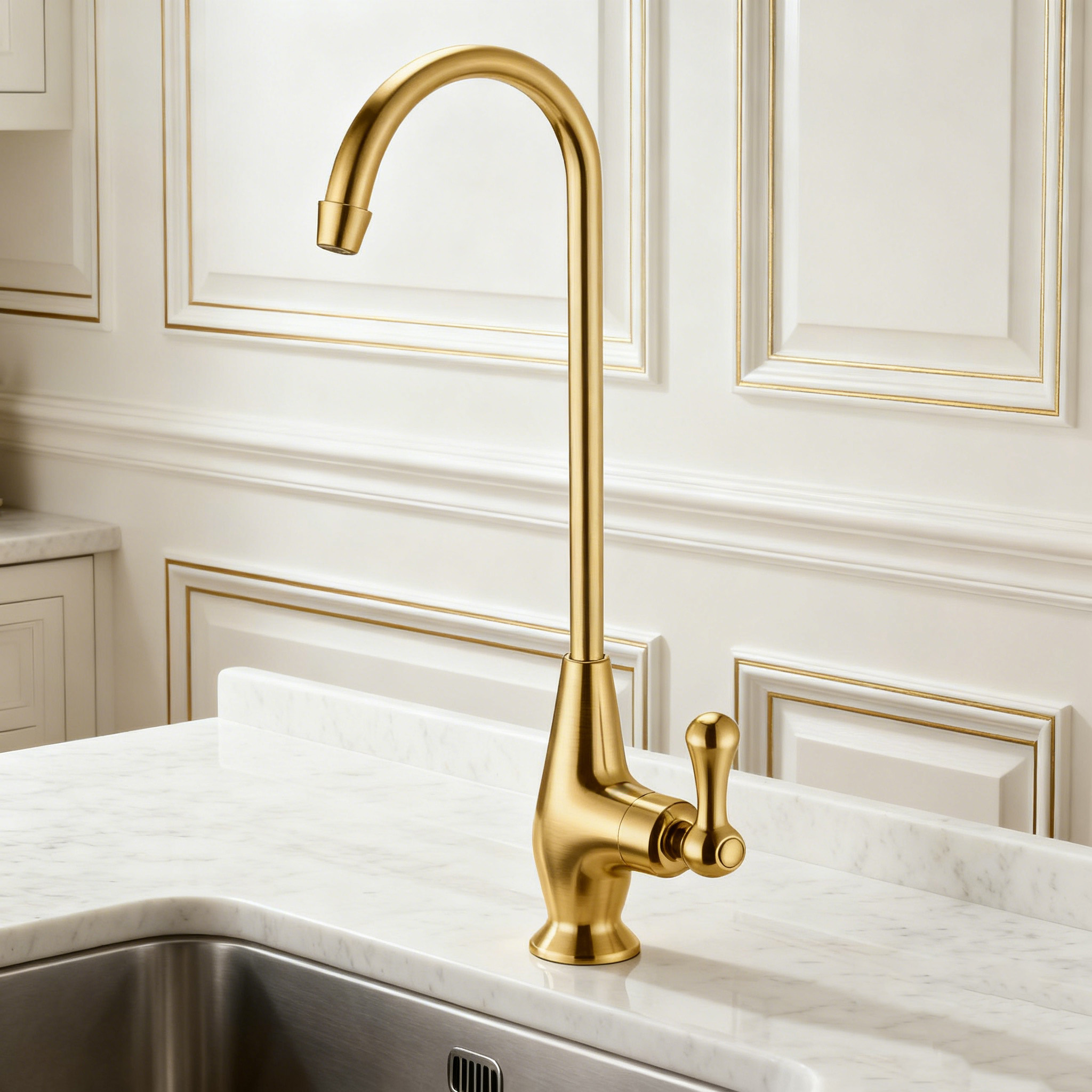 Stainless Steel Kitchen Faucet with RO Drinking Water Tap Global Supply for Projects & OEM/ODM