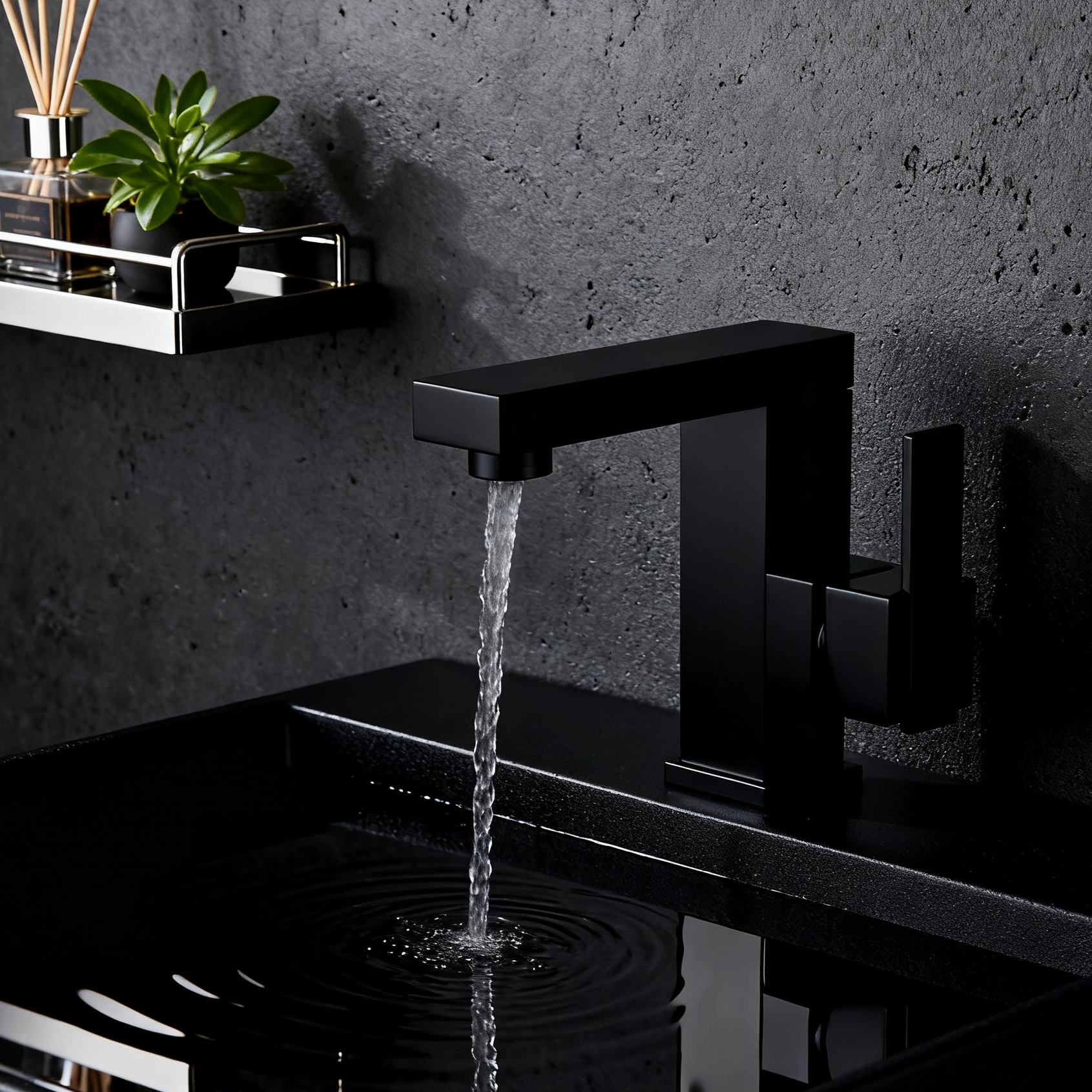 DF-02011B – DR Brass Basin Faucet Modern Geometry Premium DR Brass. Elevated Water Experience