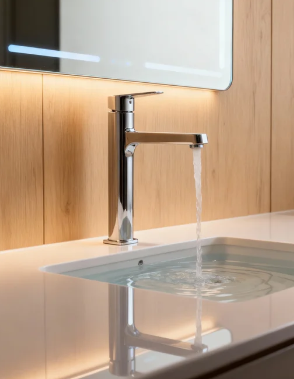 Oil Rubbed Bronze Wall Mounted Single Handle Bathroom Sink Faucet with Wide Spread Spout Aerated Flow and Rust-Resistant Finish for Modern Vessel and Undermount Sink Designs