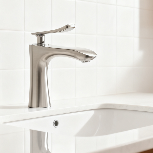 DF-4701 Brass Basin Mixer Tap Modern Luxury Single Handle Bathroom Faucet with Aerated Sprayer And High-End Chrome Finish for Global Projects