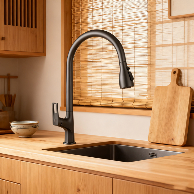 Commercial Style Pull Out Kitchen Mixer Tap with Sprayer for Cleaning and Washing Dishes from China manufacturer