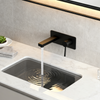 DF-05223 Matte Black Wall Mounted Brass Basin Faucet – Modern Minimalist Mixer Tap